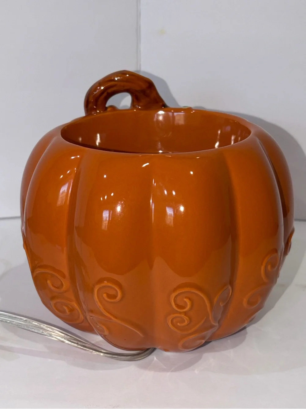 Yankee Candle Scenterpiece Ceramic Pumpkin Electric Wax Warmer EUC